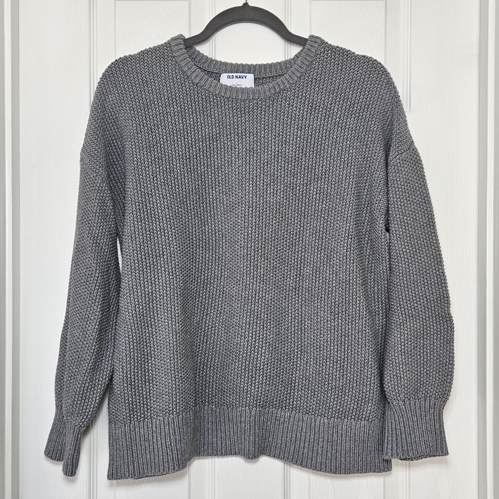 Old Navy - Knit Crew Neck Sweater - Gray - Large